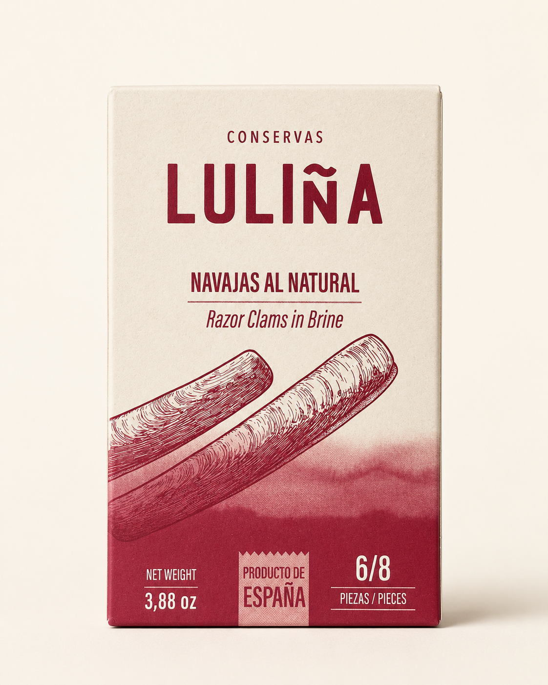 Małże brzytwy naturalne Luliña 6 - 8 sztuk 110 g