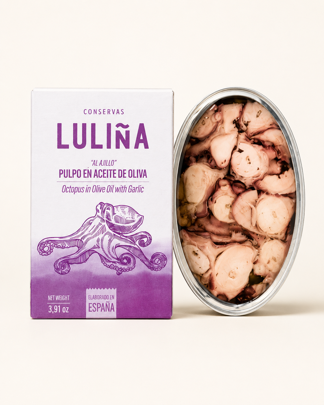 Ośmiornica w oliwie z czosnkiem Luliña 110 g